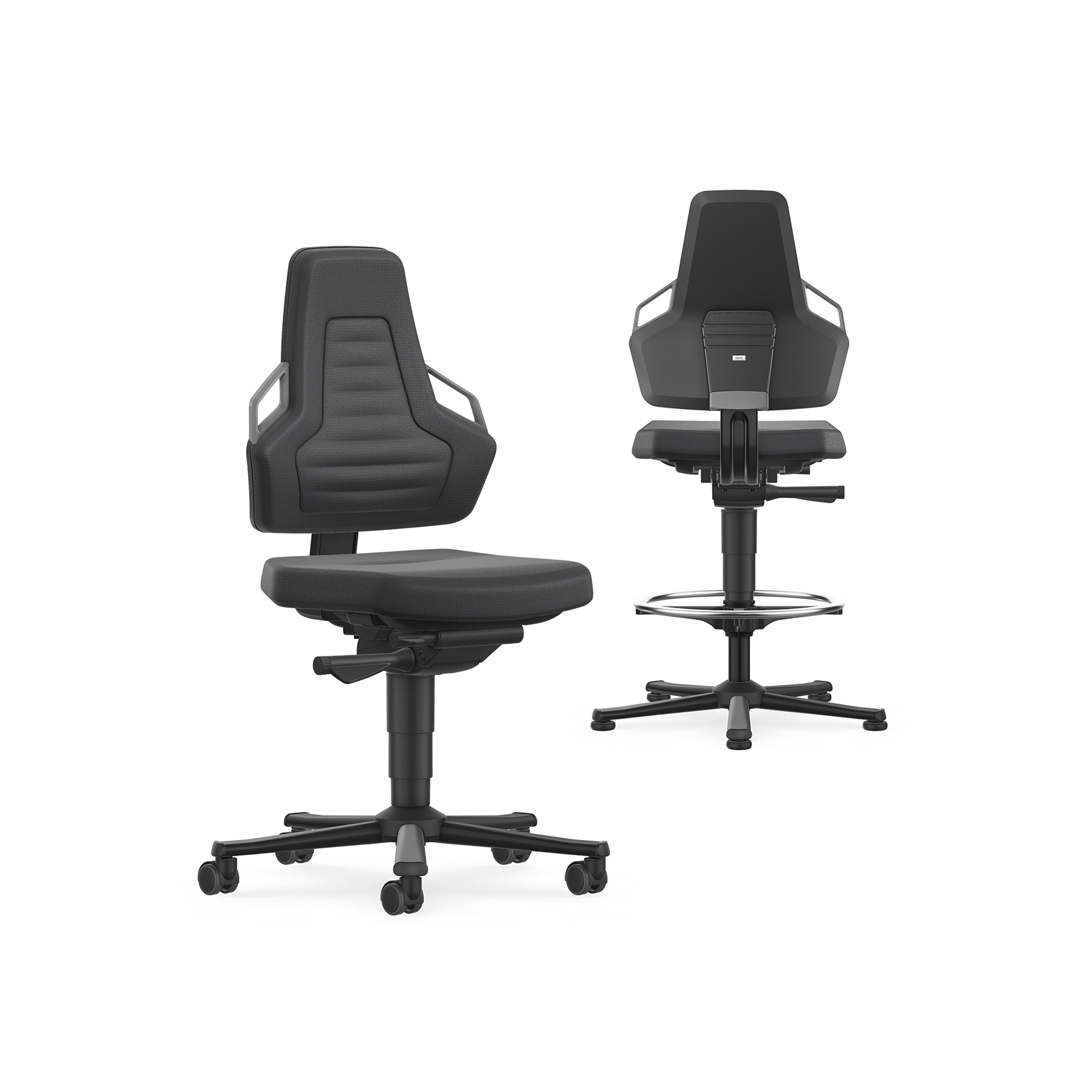 Sedute ergonomiche per laboratori: sedie e sgabelli regolabili in altezza con materiali resistenti e igienici